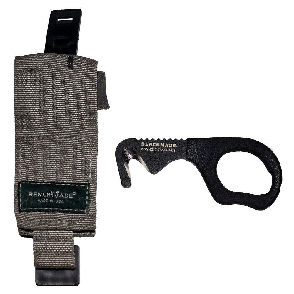 Benchmade 7 Rescue Hook Emergency Strap Belt Cutter Green MOLLE 4240-01-543-9618